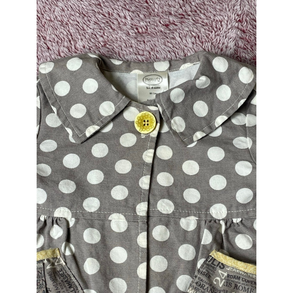 Baby Persnickety Jacket Gray White Polka Dot 18 Months - Picture 5 of 10